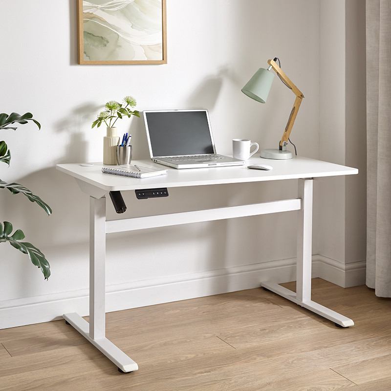 Bureau hauteur ajustable blanc