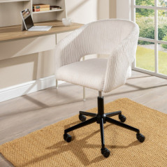 Chaise de bureau velours cotele
