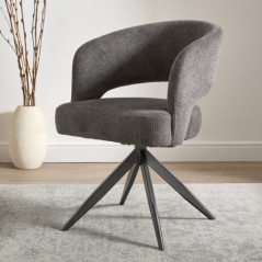 Chaise de bureau pivotante taupe