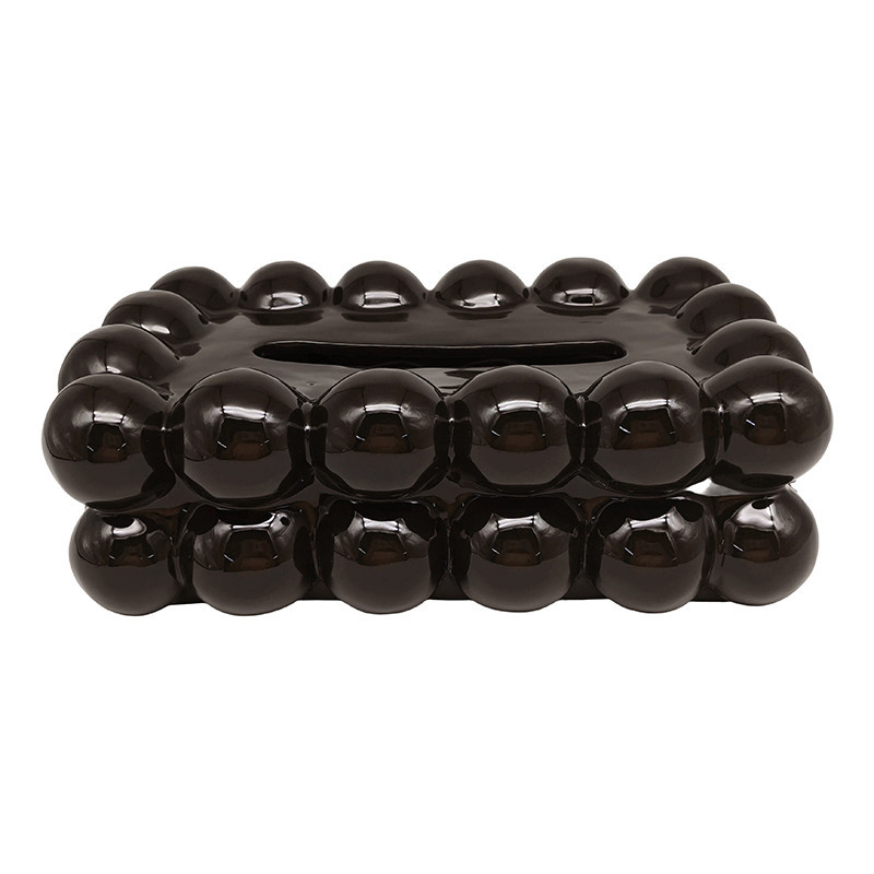 Boite mouchoir bubble marron