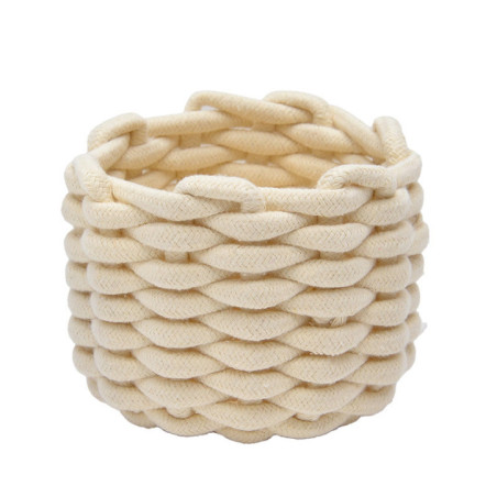 Paniere de rangement corde beige