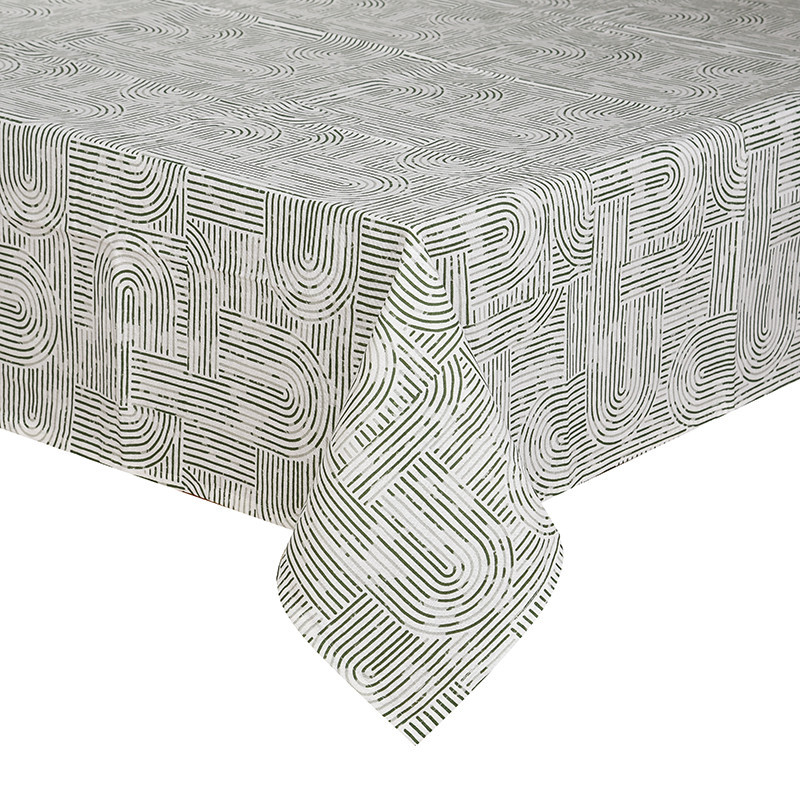 Nappe motif arche vert 140x240cm