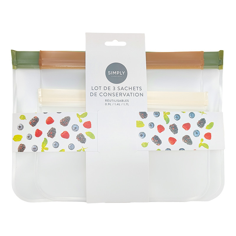 3 sachets reutilisables