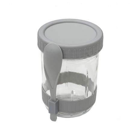 Pot a yahourt verre+cuillere