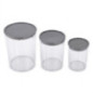 Lot de 3 bocaux en plastique