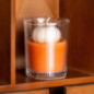 Bougie verre citrouille