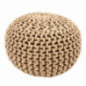Pouf tricote beige 40x30cm