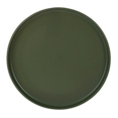 Assiette plate verte bord droit