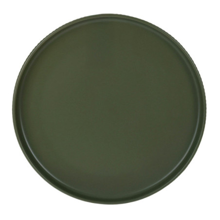Assiette plate verte bord droit