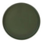Assiette plate verte bord droit