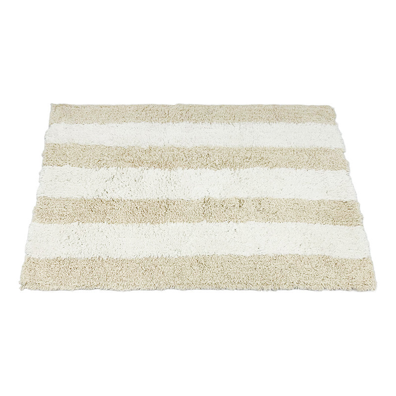 Tapis a rayures 45x70cm beige