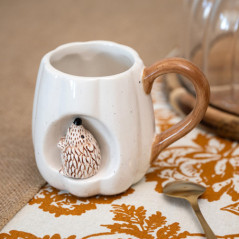 Mug citrouille herisson incruste
