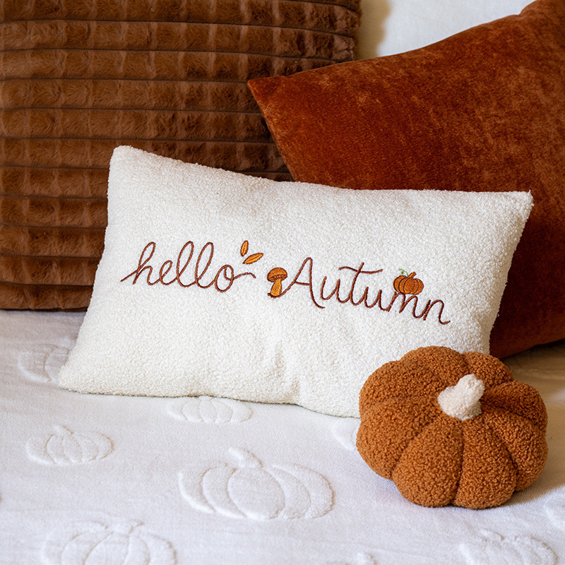 Coussin bouclette hello autumn