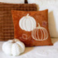 Coussin velours automnal 45x45cm
