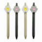 Set x4 stylo fleurs bicolore