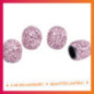 4 bouchons de valve rose
