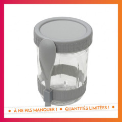 Pot a yahourt verre+cuillere