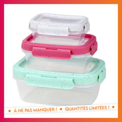 3 boites alimentaire plastique