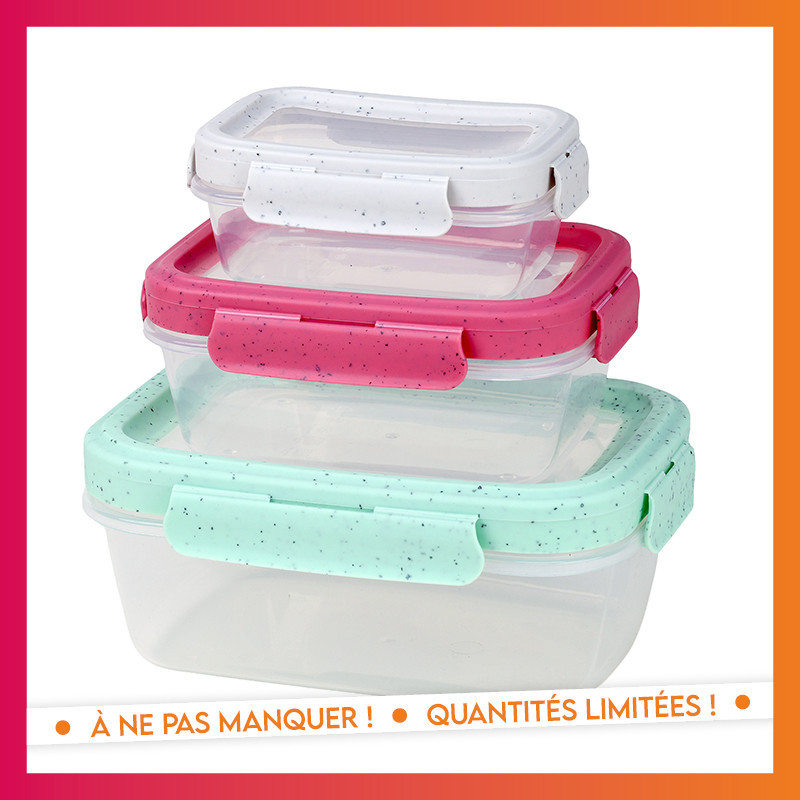 3 boites alimentaire plastique