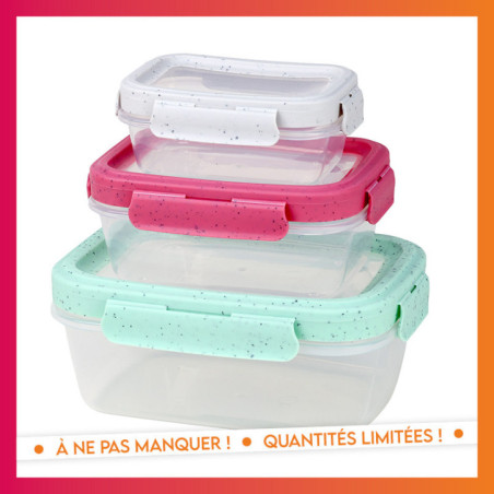 3 boites alimentaire plastique