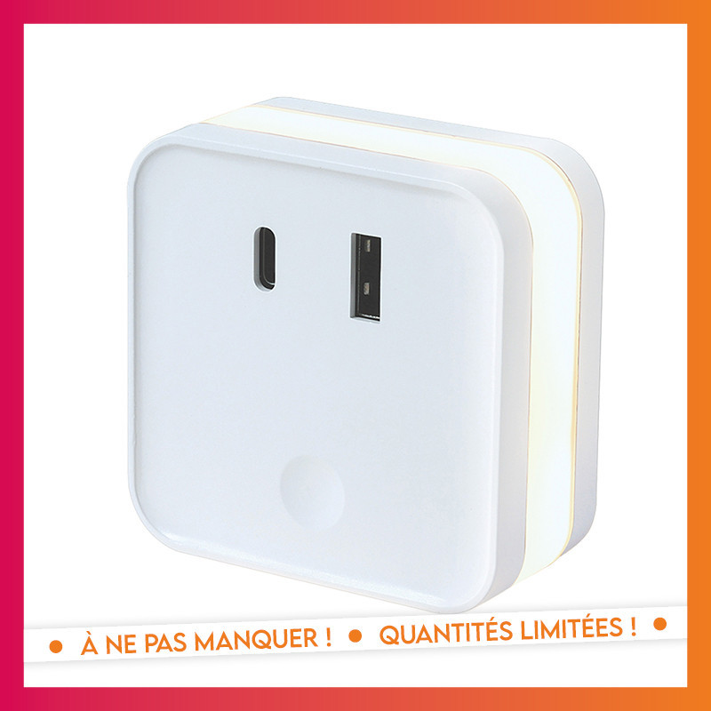 Veilleuse led avec port usb/type