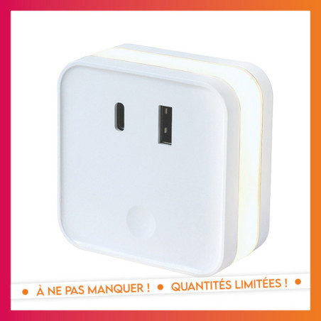 Veilleuse led avec port usb/type