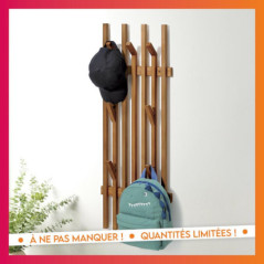 Porte manteau mural finition boi