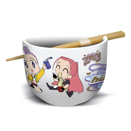 Bol a ramen kpop avec baguettes