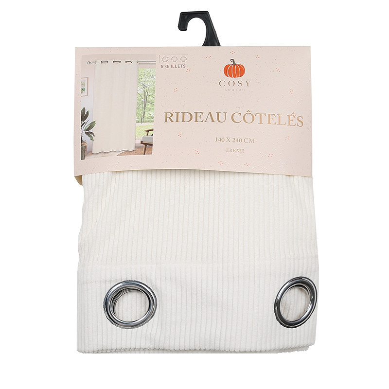Rideau cotele creme 140x240cm