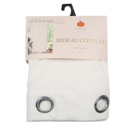 Rideau cotele creme 140x240cm