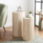 2 porte-plantes effet travertin