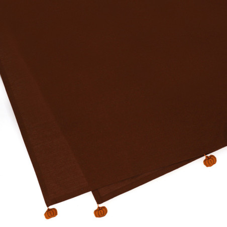 Nappe marron et pompom pumkin