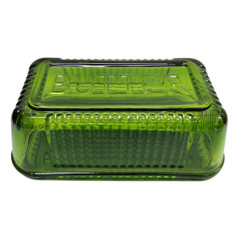 Beurrier verre coloris vert fume