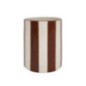 Pot a brosse a dent raye marron