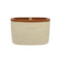 Pot brosse dent ceramique/bois