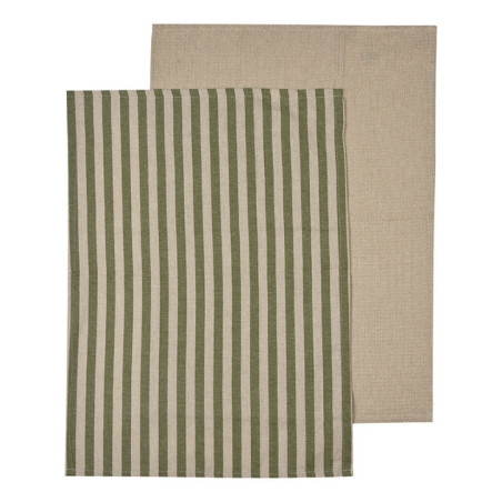 Lot de 2 tochons rayures vertes