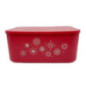 Boite en plastique rayures rouge