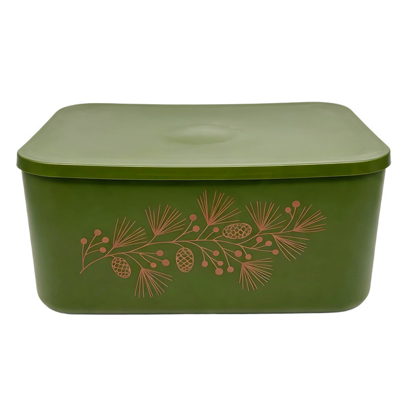 Boite en plastique imp noel vert