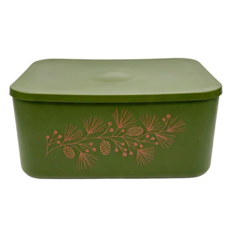 Boite en plastique imp noel vert