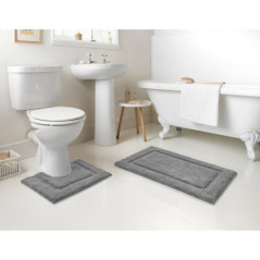 Lot x2 tapis bain gris