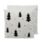 Coussin fourrure sapin 45x45cm