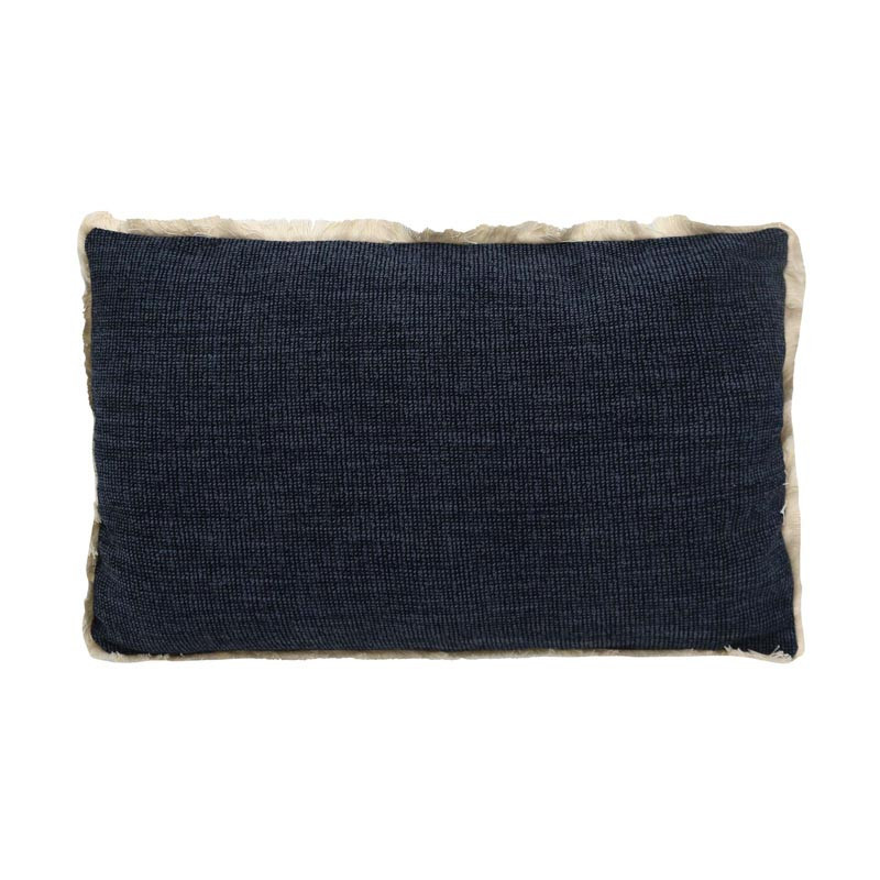 Coussin texture a frange 30x50cm