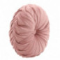 Coussin 30cm rond velours rose