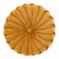 Coussin 30cm rond velours ocre