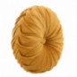Coussin 30cm rond velours ocre