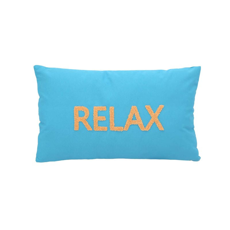 Coussin relax 50x30cm bleu