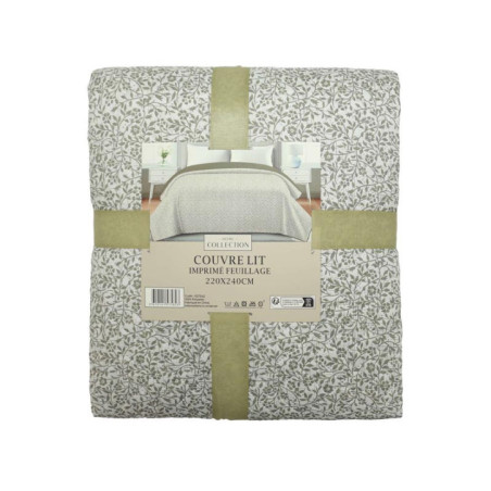 Couvre lit feuillage220x240cm
