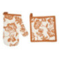 Gant & manique motif pumkin
