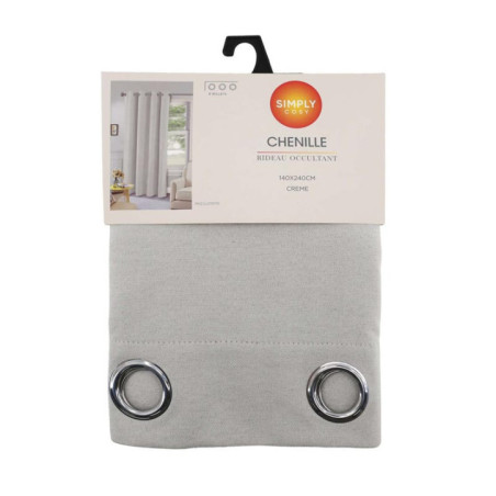 Rideau occultant chenille 140x24
