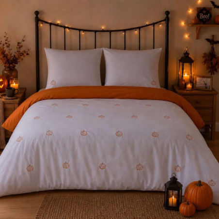Parure citrouilles brodees 200x2